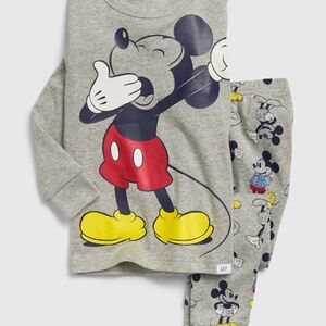 Disney Gray Mickey Mouse Toddler Pajama Set with Original Packaging